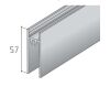 Profil dolní S55 3m, stříbrný elox
