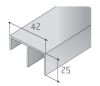 Profil dolní hliníkový S45, 2m, stříbrný elox