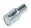 Policová podpěrka, kolíček pro skleněné police s gumičkou 5/5 x 16mm NIKL