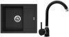 Set Sinks (dřez Linea 600 N Granblack 30 + baterie Polo Granblack 30)
