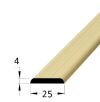 Lišta dřevěná krycí 4 x 25 x 2400 mm, borovice / smrk