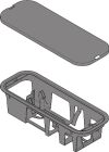 SERVO DRIVE - Držák/příchyt napájecího zdroje dno, 24W, bílošedá