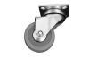 Kolečko nábytkové zátěžové, plotnička, D100mm, šedá
