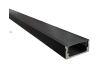LED profil LINE8 - k přisazení, 2m, černý + černý difuzor, šířka led. 12 mm