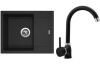 Set Sinks (dřez Linea 600 N Granblack 30 + baterie Polo Granblack 30)