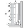 TANDEMBOX Antaro držák zad, D 203mm, Šedá