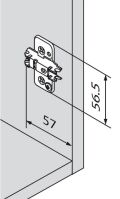 Blum zvýšená křížová montážní podložka 3mm CLIP s excentrem 37/32, na vrut