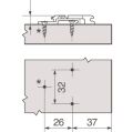 Blum zvýšená křížová montážní podložka 9mm CLIP s excentrem 37/32, na vrut