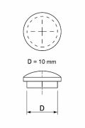 Krytka (zaslepovací zátka) pr. 10mm, buk