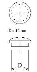 Krytka (záslepka) pr. 10mm smrk
