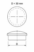 Krytka (zaslepovací zátka) pr. 30mm, dub