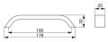 Úchytka XH22, 160 mm, matná černá