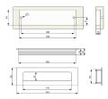 Úchytka XZ01 zápustná, 128 mm, imitace nerezu