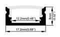 LED profil LINE8 - k přisazení, 3m, černý + černý difuzor, šířka led. 12 mm