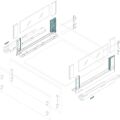 Legrabox Free 550 C SET Orion šedá se sklem, Blumotion nebo TOB 70kg