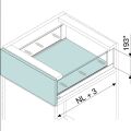 Legrabox Free 550 C SET Orion šedá se sklem, Blumotion nebo TOB 70kg