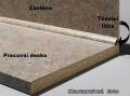 Zádový panel (zástěna) Egger F352 ST76 Terra Basaltino / F502 ST7 Hliník jemně kartáčovaný, 4100x640x9,2