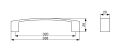 Úchytka XH07, rozteč 320 mm,  imitace nerezu