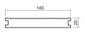 WPC Terasové prkno LamboDeck Teak 20x140x2900
