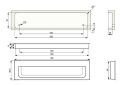 Úchytka XZ11 zápustná, 160 mm, matná černá