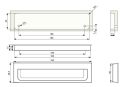 Úchytka XZ11 zápustná, 160 mm, antracit mat
