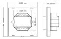 LED nástěnný ovladač dimLED pro jednobarevné LED pásky, černá