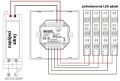 LED nástěnný ovladač dimLED pro jednobarevné LED pásky, černá