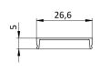Krytka spodního vedení VR30/VR31 5900 mm, eloxovaný hliník