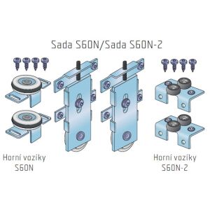 Sada koleček S60N, dolní vedení