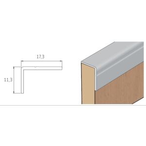 Profil úchytový S07 3m, stříbrný elox