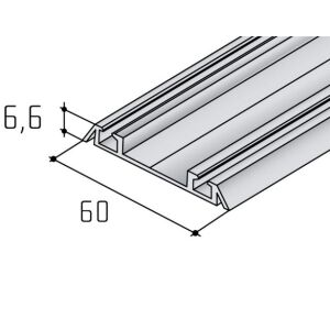Profil dolní S06NN 2,5m, stířbrný elox