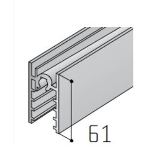 Profil dolní S65 4m, stříbrný elox