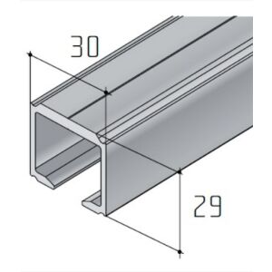 Profil horní hliníkový S40/S80, 4m, stříbrný elox