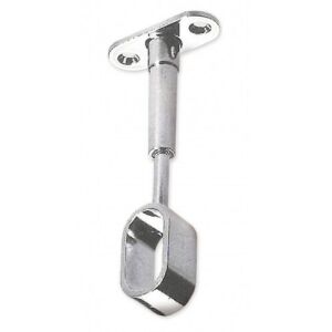 Držák šatní tyče oválný průchozí, chrom