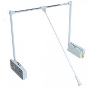 Výklopný věšák 75/117cm, šedá, nosnost 10kg