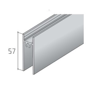 Profil dolní S55 3m, stříbrný elox