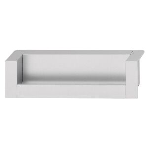 Úchytka zápustná, hliník, koncové krytky, 128mm