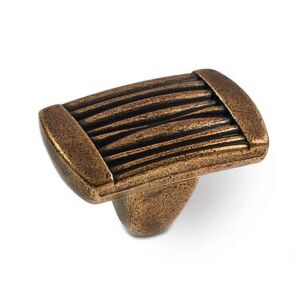 Úchytka - knopka koule, staromosaz, rozměr: 37x22mm