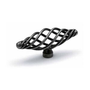 Úchytka knopka rustikální starostříbrná