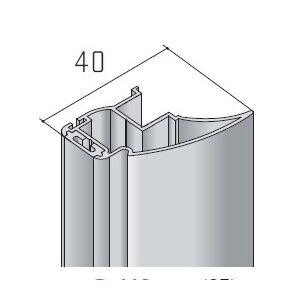 Profil svislý úchytový S16 2,7m + profil svislý krycí 2,7,m stříbrný elox