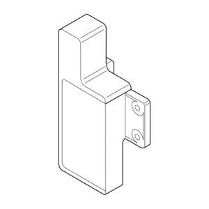 METABOX - M - upevnění čela pro vnitřní zásuvk, bílá, levá