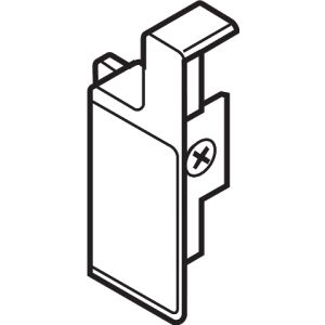 METABOX - M - upevnění čela pro vnitřní zásuvk, bílá, pravá