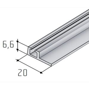 Profil dolní S06N-1 2m, stříbrný elox