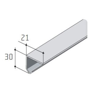 Profil horní jednoduchý hliníkový S20/S30 2m