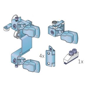 Sada koleček LEVÁ S40SD pro skladací dveře, horní vedení