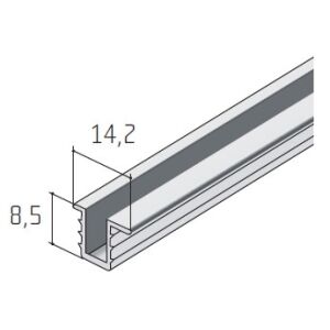 Profil S03 2m - Stříbrný Elox