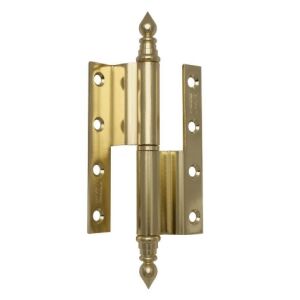 Závěs dveřní lomený ozdobný TKZ 120, levý, mosaz