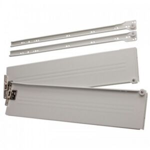 Kolečkový výsuv s bočnicí, 118/550mm, bílý