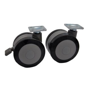 Kolečko nábytkové 75mm velké šedé + brzda