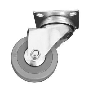 Kolečko nábytkové zátěžové, D100mm, plotnička, šedá, brzda